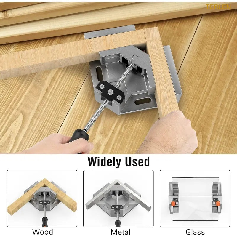 4-Pack 90° Right Angle Corner Clamps – Woodworking Frame & Cabinet Clamps