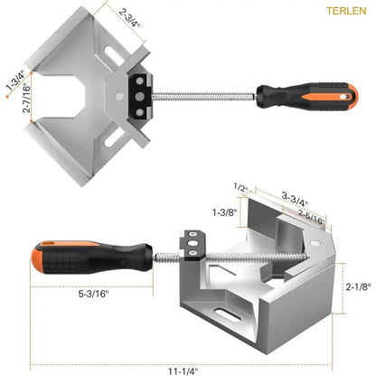 4-Pack 90° Right Angle Corner Clamps – Woodworking Frame & Cabinet Clamps