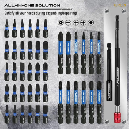 80/41-Piece Magnetic Impact Nut Driver Set – Metric & SAE with Adapters & Bits
