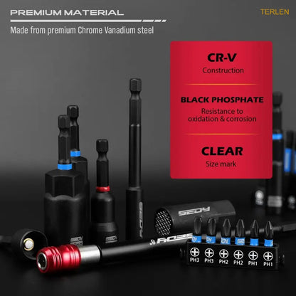 80/41-Piece Magnetic Impact Nut Driver Set – Metric & SAE with Adapters & Bits