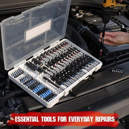 80/41-Piece Magnetic Impact Nut Driver Set – Metric & SAE with Adapters & Bits