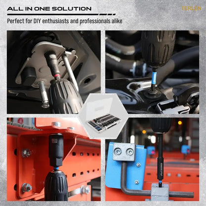 80/41-Piece Magnetic Impact Nut Driver Set – Metric & SAE with Adapters & Bits